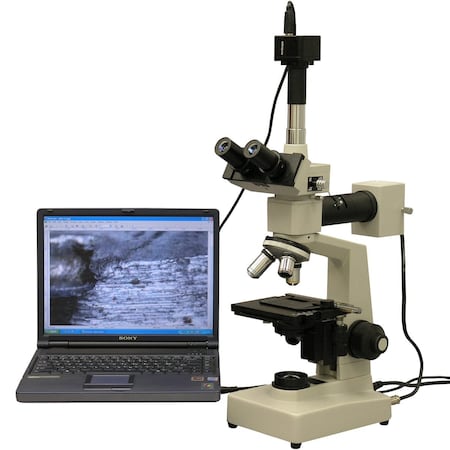40X-2500X Trinocular Dual-illumination Metallurgical Microscope, 10MP USB Camera